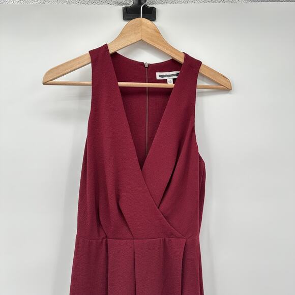 DRESS THE POPULATION Ariel Racerback Faux Wrap Crepe Gown Bridesmaid Dress // S - Picture 2 of 10